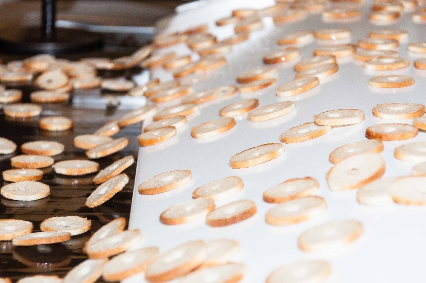 Glossy white TPU belt